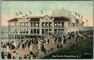 OCEAN GROVE NJ NEW PAVILION ANTIQUE POSTCARD