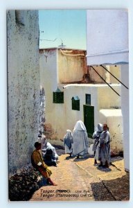 Tanger Maroc Une Rue a street Tangier Morocco Postcard