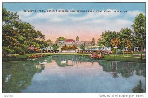 Reflection Pool, Botanic Garden, Rock Springs Park, Fort Worth, Texas,   PU-1945