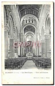 Old Postcard Albert Basilica Inner View