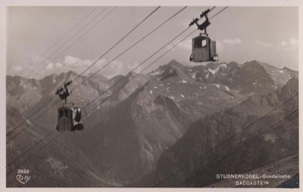 Cable Car Ride at Bad Gastein Salzberg Austria Austrian Real Photo Postcard