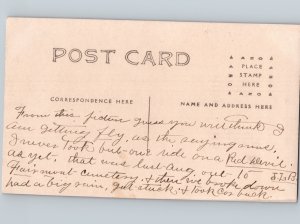 c1910 Dapper Man Studio Prop Car Pikes Peak To Denver Colorado CO RPPC Photo