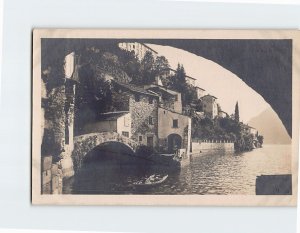 Postcard Lake Como Nesso Italy