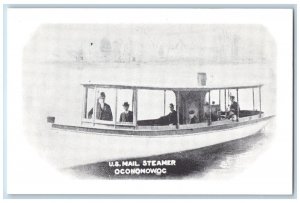 Oconomowoc Wisconsin Postcard US Mail Steamer Exetrior c1910 Vintage Antique