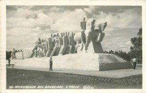 South America, São Paulo, Brazil, Monument to the Bandeiras, RPPC