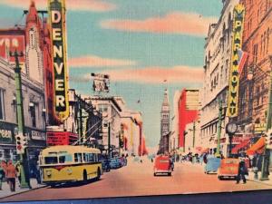 Postcard  View of Walgreen Drugstore, 16th  Street, View  Denver, CO.  Y6