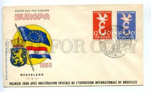 418916 NETHERLANDS 1958 year EUROPA CEPT First Day COVER