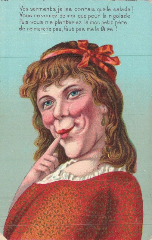 Fantasy Postcard Funny Ugly Woman 05.70