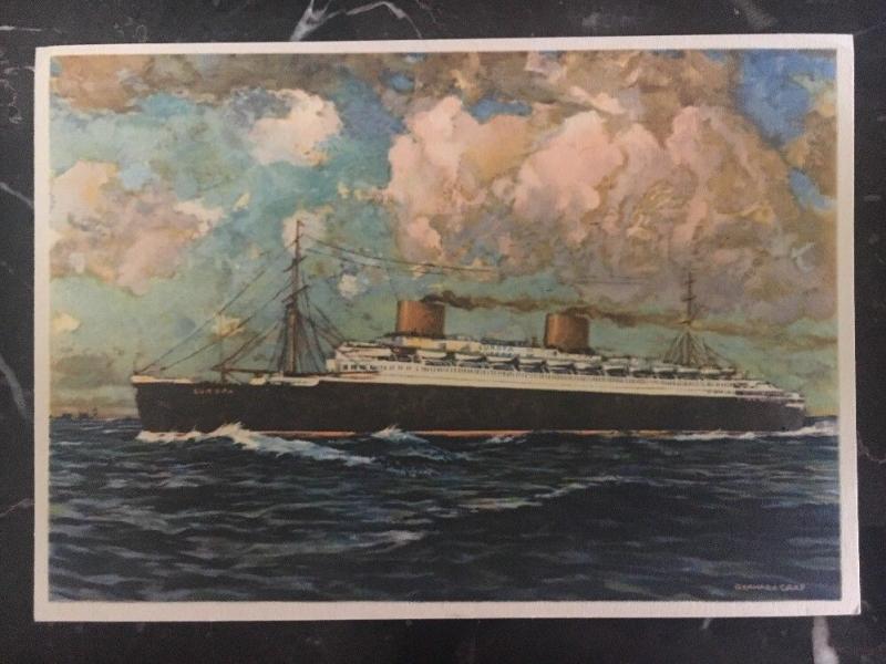 Mint WW 1 Germany Norddeutscher Loyd Bremen Boat Europa Cargo Ship Postcard