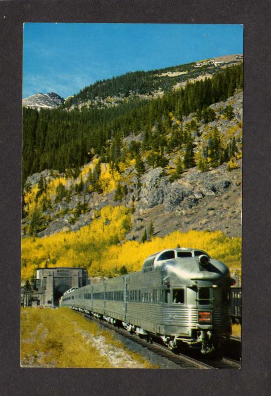 CO California Zephyr Railroad Train Moffat Tunnel Colorado Postcard