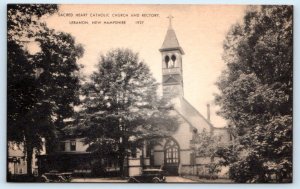 LEBANON, NH New Hampshire ~ SACRED HEART CATHOLIC CHURCH  c1930s Cars Postcard