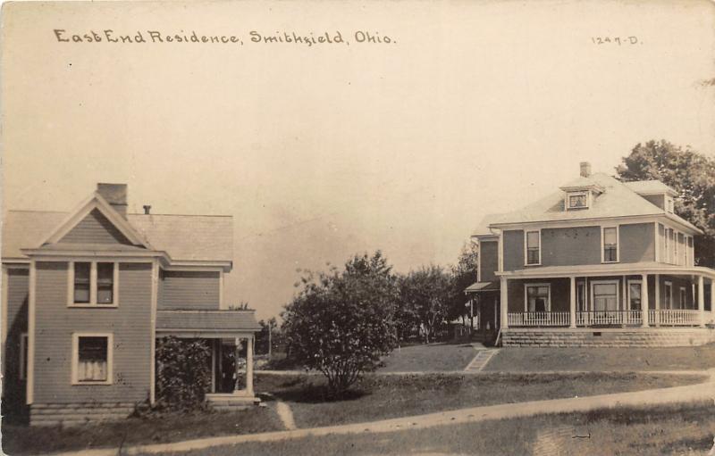 E95/ Smithfield Ohio RPPC Postcard Jefferson Co c1910 East End Residence 12