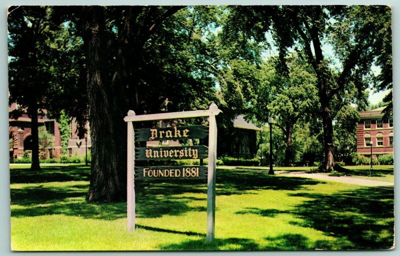 Des Moines IA~Drake Univ Sign (Est 1881)~Admin Bldg~Duncanson~Green Valley IL 