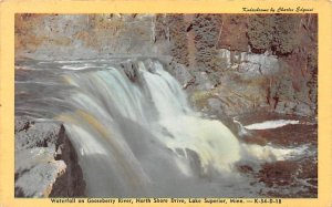 Waterfall on Gooseberry River North Shore Drive - Lake Superior, Minnesota MN  