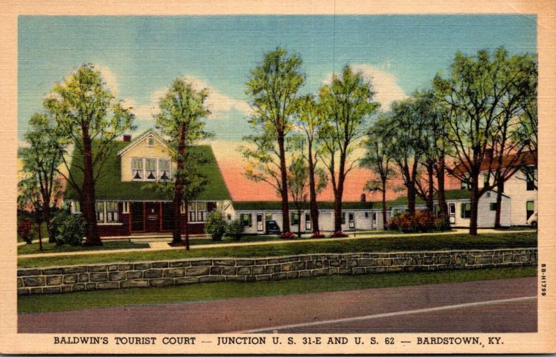 Kentucky Bardstown Baldwin's Tourist Court Curteich