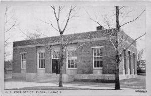 1930s Flora Illinois US Post Office Wayne Paper Box Clear View Postcard 2192
