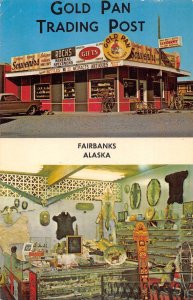 Fairbanks Alaska Gold Pan Trading Post Vintage Postcard AA47305
