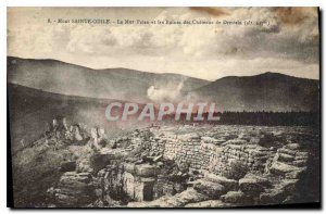 Old Postcard Mont Sainte Odile Paien the wall and the ruins of castles Drestein