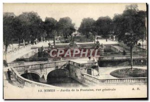 Old Postcard Nimes Jardin De La Fontaine Vue Generale