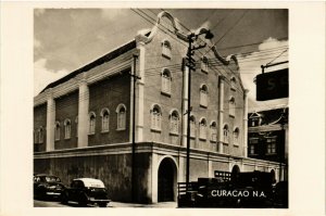 PC CPA JUDAICA, CURACAO, SYNAGOGUE MIKVE ISRAEL, REAL PHOTO Postcard(b20160)