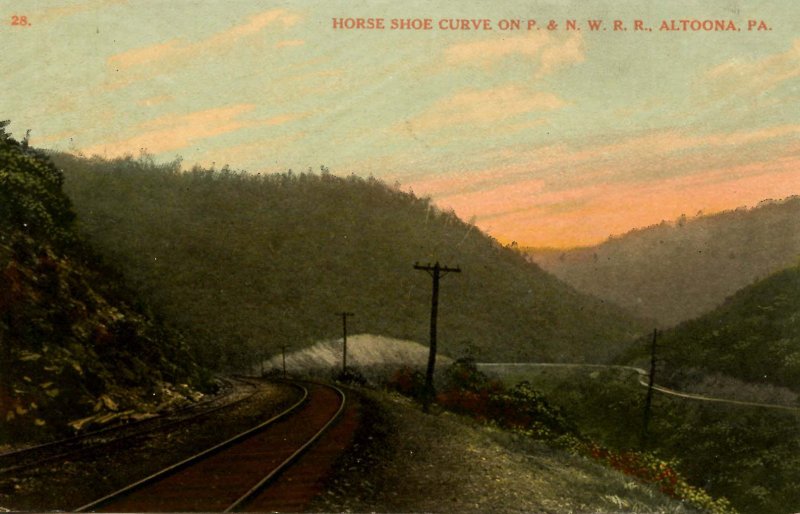 PA - Altoona. Horse Shoe Curve, Pennsylvania & Northwestern RR