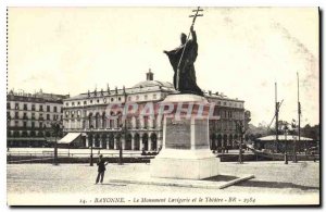 Old Postcard Bayonne Lavigerie Monument and Theater