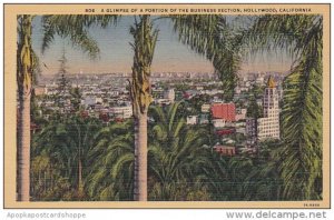 California Hollywood A Glimpse Of A Portion Of The Business Section 1942