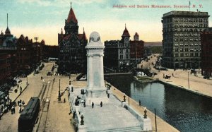 Vintage Postcard Soldiers And Sailors Monument Syracuse New York Syracuse News