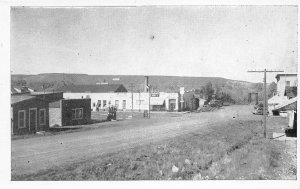 H9/ Meeteetse Wyoming Postcard c1940s Early Day Cow Town Stores