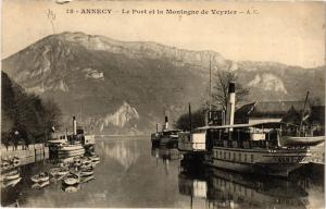 CPA ANNECY Le Port et la Montagne de Veyrier (618771)