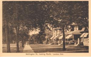Wellington Street Looking North London Ontario ON Unused Postcard E12