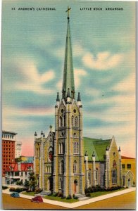 St. Andrew's Cathedral, Little Rock AR Vintage Linen Postcard N33