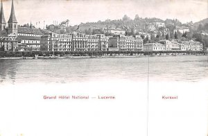 Grand Hotel National Lucerne Switzerland Unused 