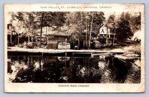 JH3/ St Charles Ontario Canada RPPC Postcard c1940s Sun Valley Lodge 66
