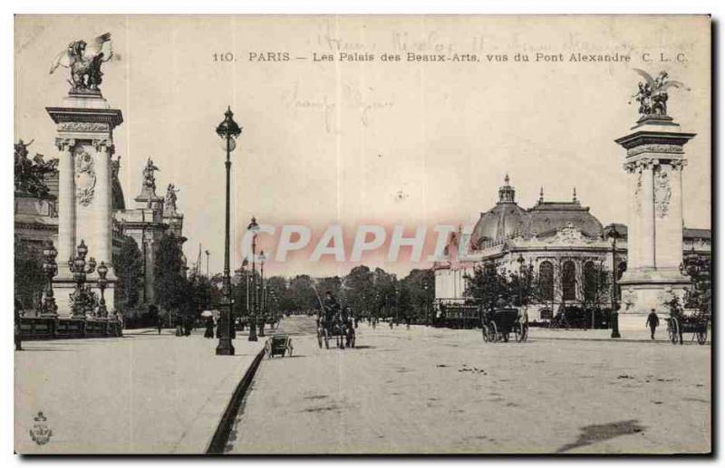 Paris Old Postcard Palace of Fine Arts Alexander bridge seen