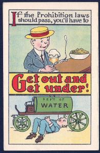 Man & Beer Pre-Prohibition Commentary unused c1910's