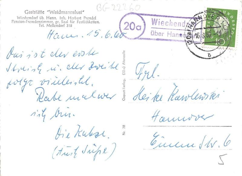 BG22260 hotel waidmannslust wiechendorf uber hannover  germany CPSM 14.5x9cm