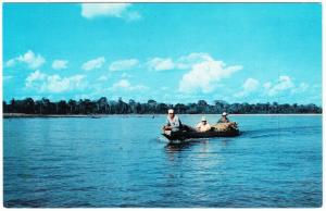 Peru Jungle River and Motor Boat 1950s-1960s Postcard