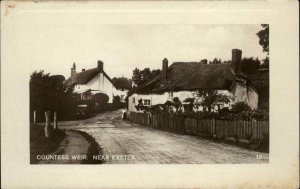 EXETER DEVON Countess Weir THATCH ROOF Vintage RPPC Real Photo Postcard