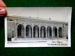 Vintage RPPC Post Office Brownwood, Texas Real Photo Postcard P24