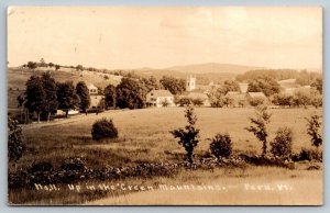 RPPC  Green Mountains  Peru  Vermont  Postcard  1927