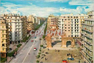 Postcard Modern Thessaloniki Egnatia Street