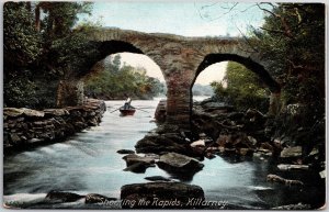 Shooting The Rapids Killarney Kerry Ireland Boating On The River Postcard