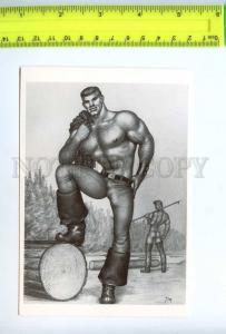 219197 Tom of FINLAND gay theme drawing old postcard