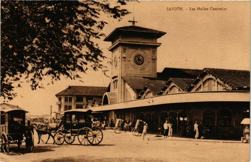 CPA AK INDOCHINA Saigon Les Halles Centrales VIETNAM (959230)