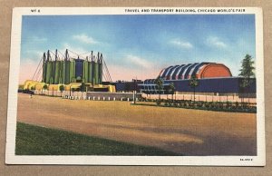 VINTAGE .01 POSTCARD UNUSED - TRAVEL & TRANSPORT BLDG. WORLD'S FAIR CHICAGO ILL.