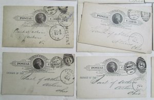 1870s-1890s LOT of 31 PHILADELPHIA BANKS ANTIQUE STATEMENT CARDS POSTCARDS