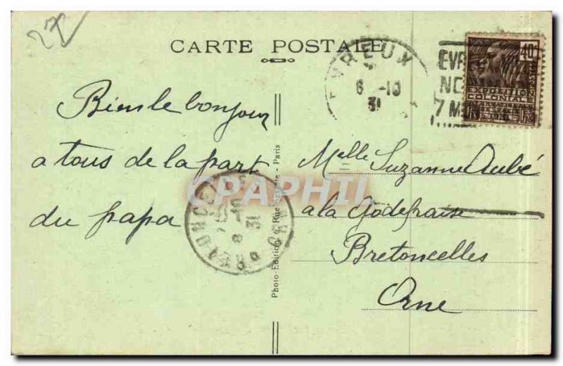 Old Postcard Evreux L & # City 39hotel