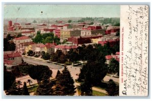 1908 Birdseye View Buildings Houses Roads Of Sacramento California CA Postcard 