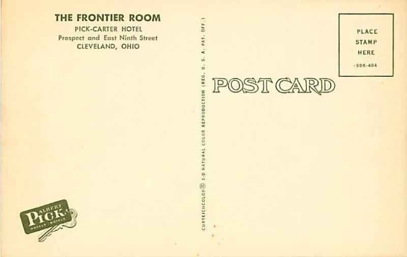 The Frontier Room Pick Carter Hotel Cleveland Ohio OH, Prosp